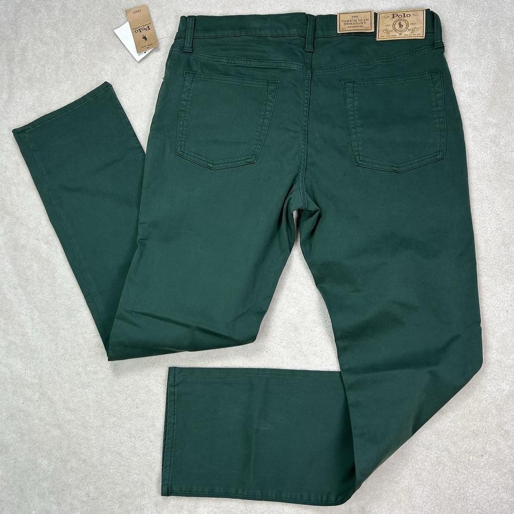 Polo Ralph Lauren Varick Slim Straight Pants Men's 33x32 Stretch Casual Traveler - Picture 2 of 8
